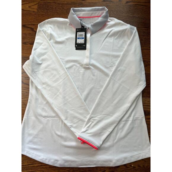 Under Armour Women's Zinger Long Sleeve Polo White/Halo Gray Size XL NWT - Picture 12 of 16